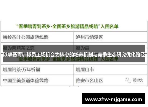 以联赛青训球员上场机会为核心的培养机制与竞争生态研究优化路径 以联赛青训球员上场机会为核心的培养机制与竞争生态研究优化路径